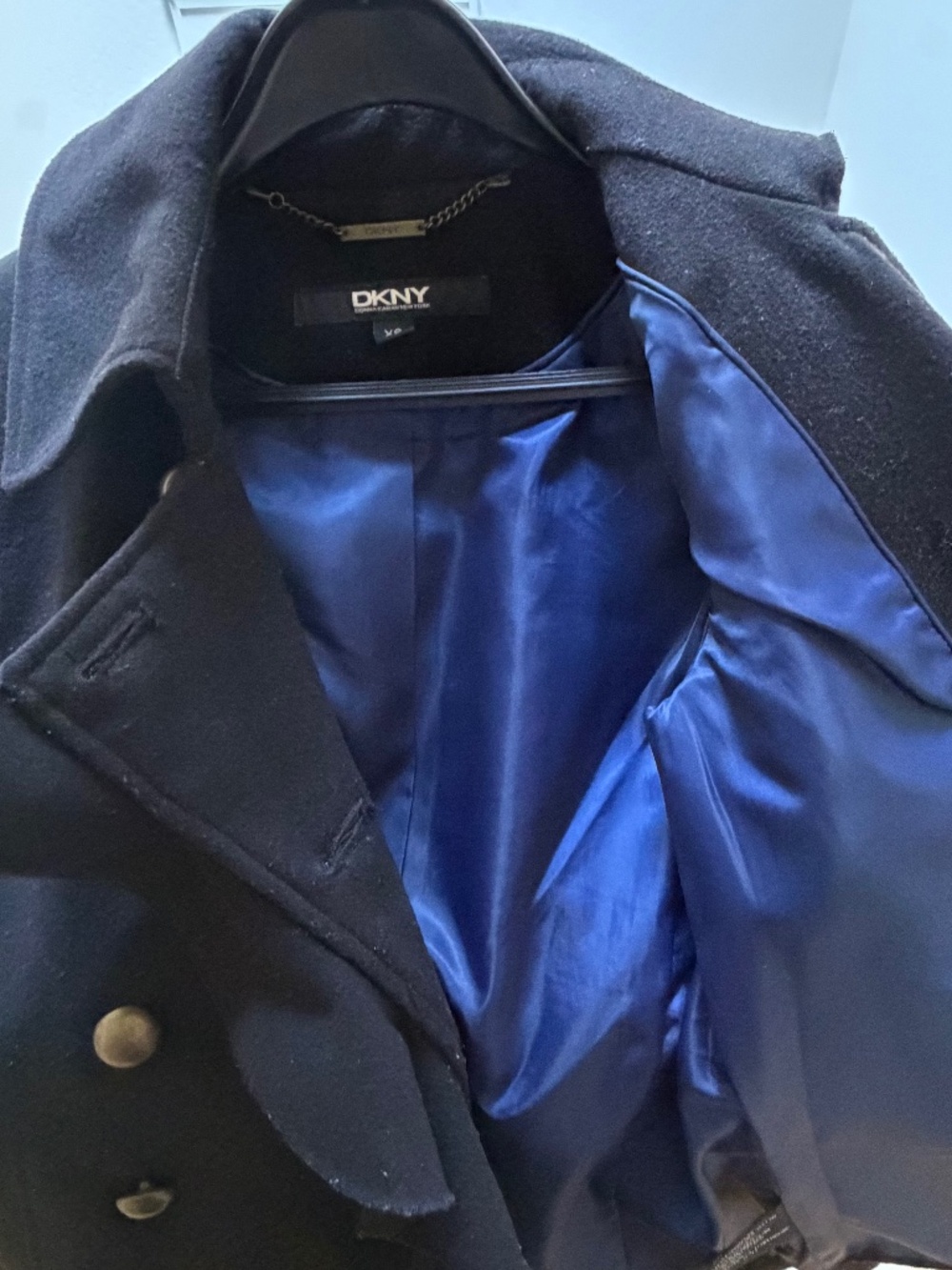 DKNY Women’s ruffles trims coat - Picture 5 of 9
